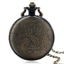 Large bronze carved zodiac animal dog pocket watch Retro style loyal dog po