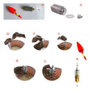Fishing Feeder Automatic Tackle Stainless Steel Trap Spring Cage Baits Container