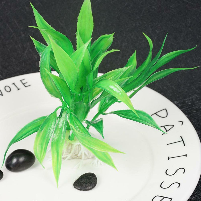 1x Water Grass Green Plant Ornament For Fish Tank Artificial Plastic Aquarium A+