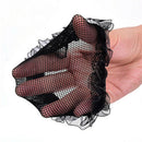2PCs Women Ballet Dance Skating Snoods Hair Net Bun Cover Black Nylon Material Z