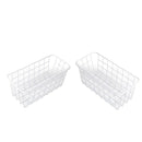 2x Wire Bathroom Towels Soaps Basket Vegetables Storage Shelf Kitchen White