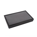 100 Slots Ring Display Box Bracelet Necklace Jewelry Case Organizer (Black) A