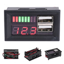 12V Voltage Battery Panel Digital Display Meter Car Voltmeter Durable Dual USB