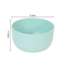 Bowl Anti-scald 4 Wheat Bowl Pcs/Set Wheat Eco-Friendly Anti-Fall Straw Kit Rice