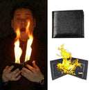 Magic Trick Flame Fire PU Wallet Leather Magician Stage Prop Perform Show I1Z1