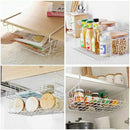 Under Shelf Storage Basket, 2 Pcs Under Cabinet Storage Wire Basket Organiz H7W4