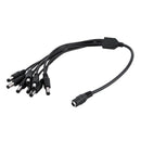 1 Female to 8 Male Splitter Power Cable Cord For CCTV Secuirty System Camer H3L1