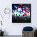 5D DIY Full Drill Diamond Painting Dragonfly Flower Cross Stitch Embroidery