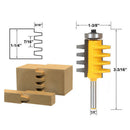 1/4 Inch  Shank Rail Reversible Finger Joint Glue Router Bit Tenon Woodwork A