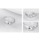 Creative Double Dolphin Rings Women Pop Solid Open Adjustable Ring Jewelry Gift