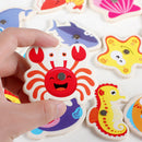Wooden Two-Pole Sea Animal Fishing Magnetic Toys Set Early Education Game