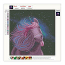 5D DIY Full Drill Diamond Painting Pink Horse Cross Stitch Embroidery Kits