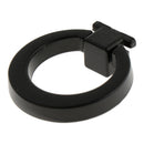 European Aluminum Alloy Matte Black Cabinet Handle Door Knocker Drop Rings