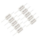 5W 500 Ohm Power Resistor Ceramic Cement Resistor Axial Lead 10 Pcs White R2N9