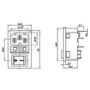 Inlet Male Power Socket With Fuse Switch 10A 250V 3 Pin IEC320 C14 ADB Cy