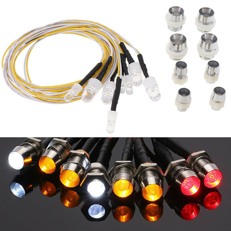 8 LED Light 2 White 2 Red 4 Yellow for 1/10 1/8 RC Crawler Tamiya Axial  OZ