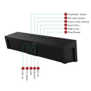 Sardine Bluetooth Speakers with FM Radio, Alarm Clock, Built-in Mic, LED Di