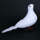 Decorative Dove Artificial Foam Feather White Pigeon Bird Wedding Ornament