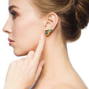 Colorful Butterfly Earrings Rhinestone Earrings Women Jewelry Accessories A