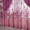 250*100cm Peony Voile Beads Living Room Window Tulle Sheer Curtain Purple
