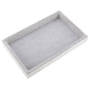 Grey Luxury Velvet Necklace Earring Bracelet Tray Storage Case Organizer