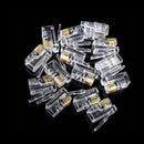 100 pcs RJ11 Modular Plug Telephone 4P4C Connector/ES
