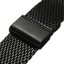 22mm Unisex Stainless Steel Chainmail Watch Strap Band New Year Gift black Y6B9