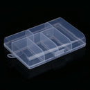 Fixable 6 Compartment Plastic Storage Box Jewelry Earring Case Holder