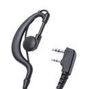 4X(G Shape Earpiece Headset Ppt For 2 Pin Kenwood For Puxing Quansheng WeieI2V9)
