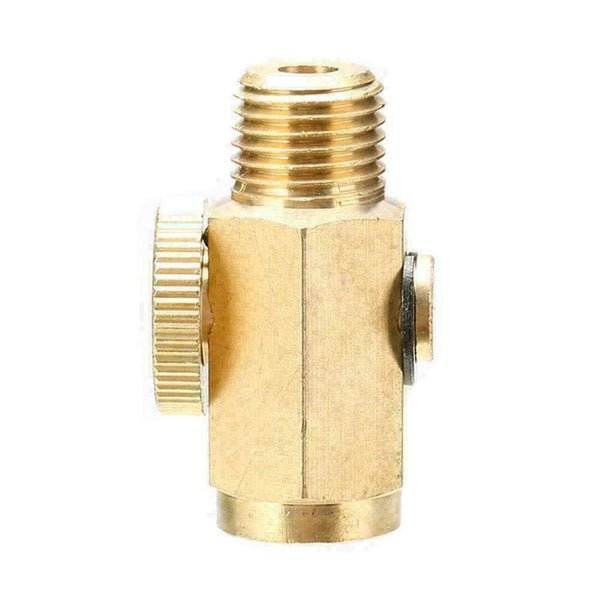 1/4'' NPT Inline Regulator Solid Brass Compressed Air Valve Pressure Tackle