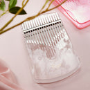 1Pc 17-Key Crystal Kalimba Finger Thumb Piano Mbira Soft Handle Clear