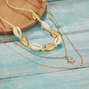 2pcs Boho Necklace Shell Seastar Pendant Choker Women Beach Jewelry Gift