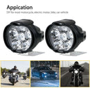 1X(2Pcs 6Led Motorcycle Spotlight Headlight Driving Light Fog Lamp Super Br