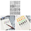 20x Plastic Alphabet Letter Number Drawing Painting Stencil Scale Template for