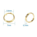 About 800 Pcs Iron Split Rings Double Loop Jump Ring Diameter 7mm Wire 21-G N1Y8