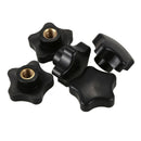5pcs M10 Female Thread 39mm Plastic Star Head Screw On Clamping Knob