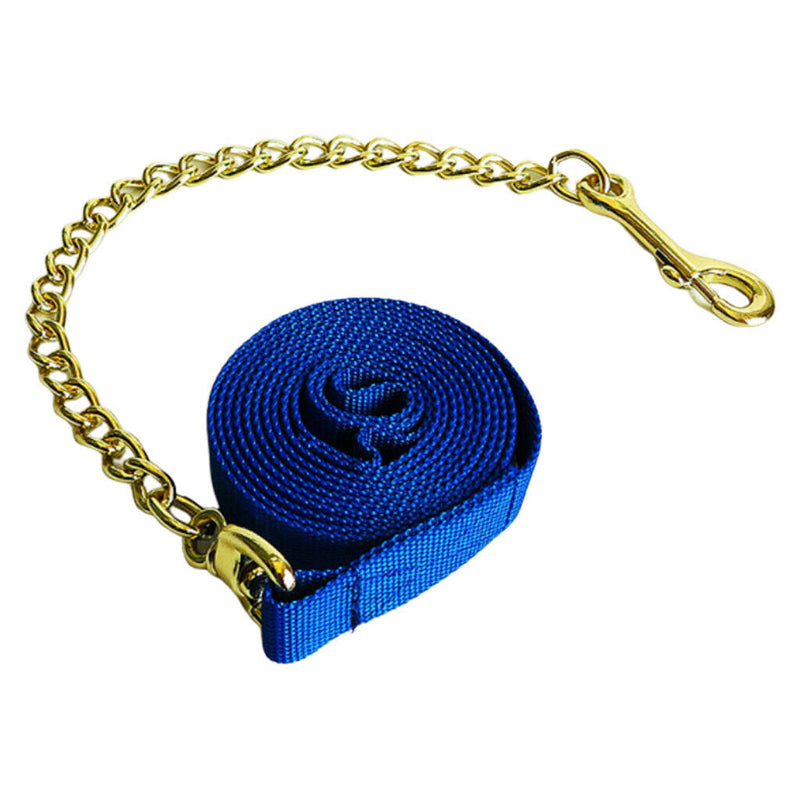 Copper Equestrian Horse Lead Rope Webbing Pony Rein Halter Grip Chain Blue 0.5m