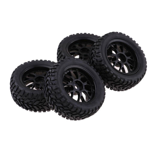 4 Pcs RC Car Tires Tyres &Wheel Rim for 1/10 Hsp Redcat  Hpi Parts