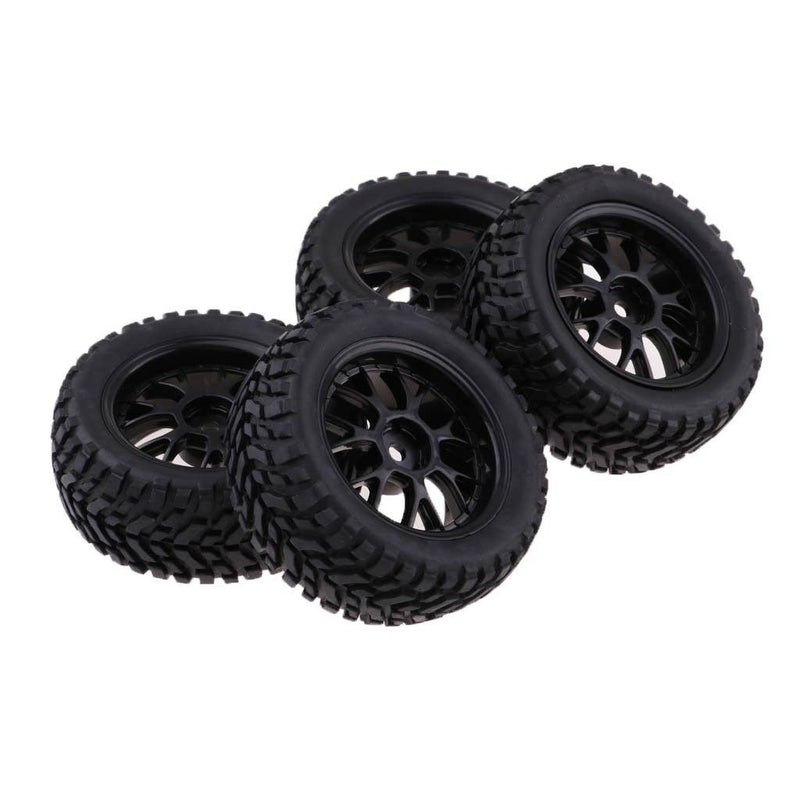 4 Pcs RC Car Tires Tyres &Wheel Rim for 1/10 Hsp Redcat  Hpi Parts