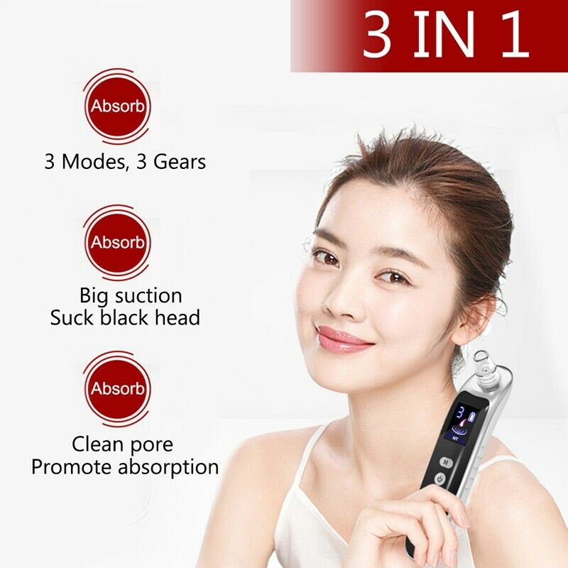 Face Nose Acne Black Dot Pimple Blackhead Remover Electric Blackhead Vacuum Y4J7