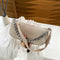 Women Chain Leather Underarm Shoulder Handbags (Alligator Pattern Khaki)