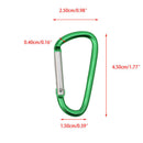 5x Carabiner D-Ring Key Chain Clip Karabiner Camping Keyring Aluminum Snap Hook