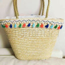 1 Yard Sequins Jacquard Ribbon Trim with Pom Poms Tassel Crafts Supplies