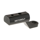 Motorcycle Scooters 7/8" 22mm Rearview Handlebar Mirror Riser Clamp Black