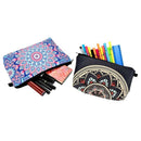 4 Pieces Makeup Bag Waterproof Toiletry Pouch Cosmetic Bag with Mandala Flo