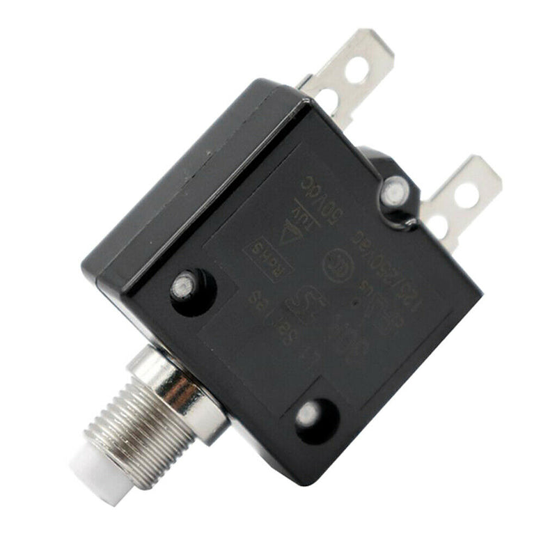 30A Push Button Reset Circuit Breaker, DC50V AC125-250V Thermal Overload