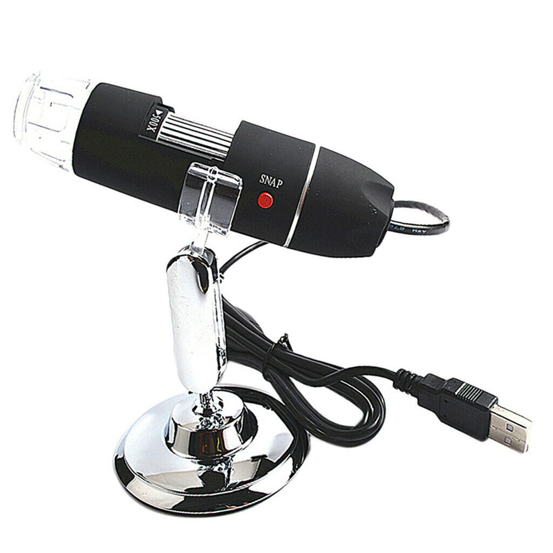 Mini 8-LED Digital USB Microscope 500X With Stand For  Android Mobile