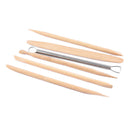 6pcs New Wooden Cutter Pottery Clay Molding Sculpture Shaping Cutter Tools