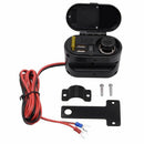 Motorcycle Waterproof Charger Power Socket 5V 3.1A Dual USB Outlet Switch C