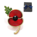 Poppy Flower Crystal Pin Brooch Clothes Lapel Shirts Backpack Plants Badges